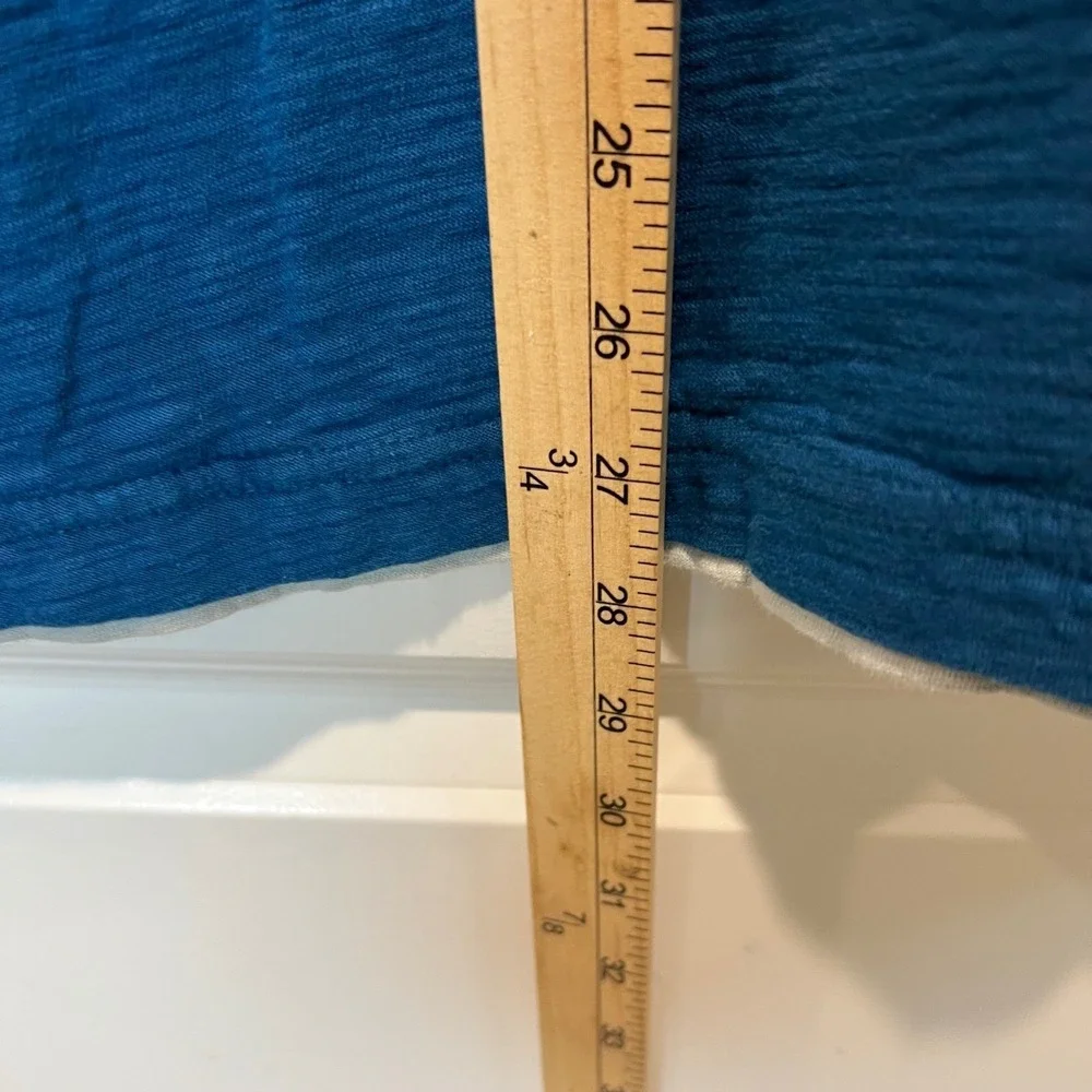 Guess Mens Henley Shirt Slub Knit Pocket Blue XL - Picture 6 of 8